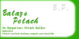 balazs pelach business card